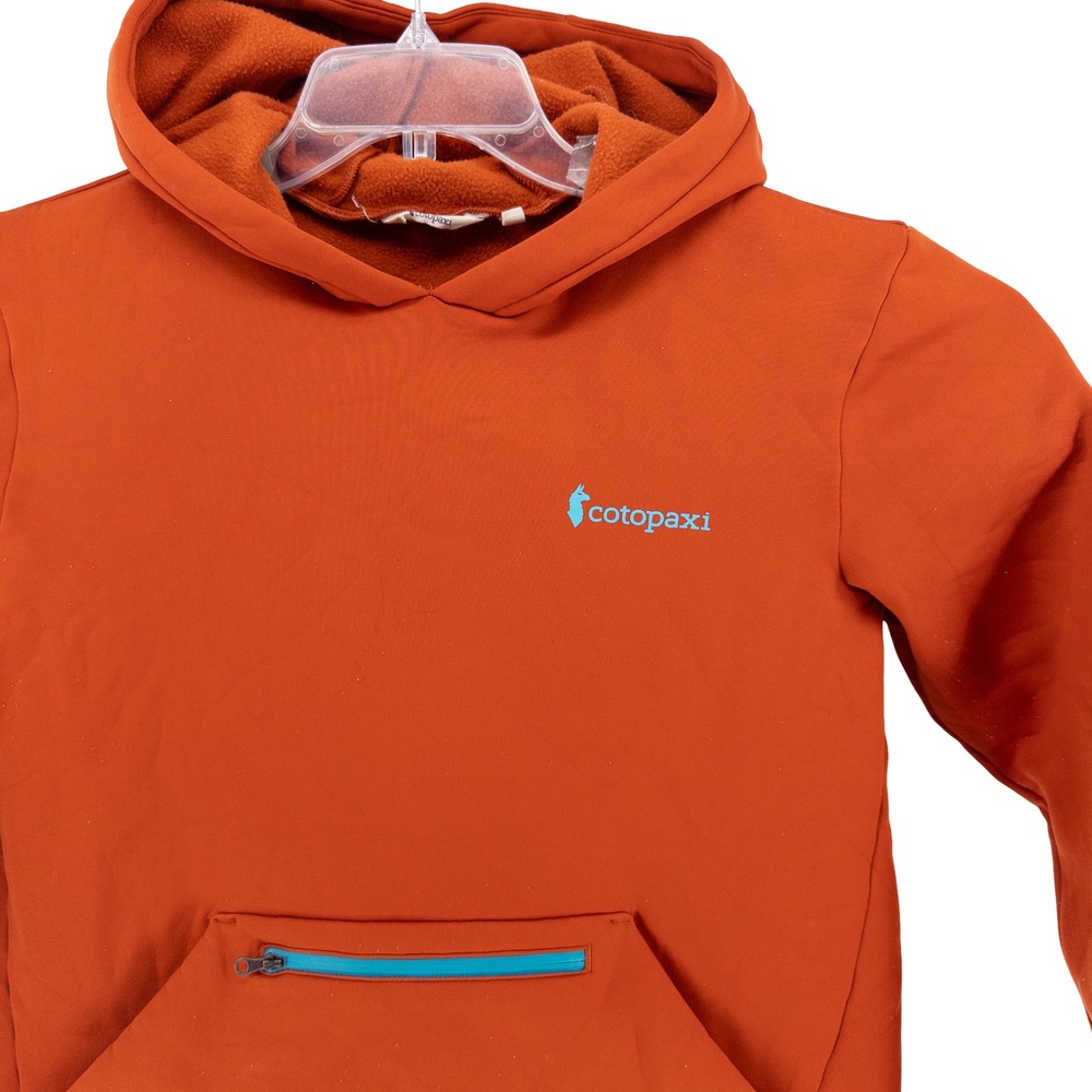 Cotopaxi Womens M Bamba Pullover Hoodie Red Rock Orange Fleece Active Gorpcore